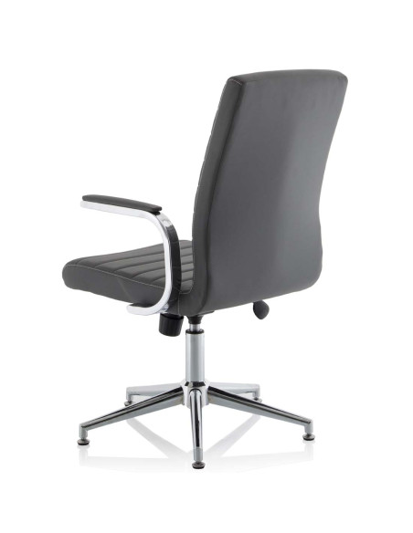 Ezra Executive Grey Leather Office Chair With Glides KCUP1694 - pic 33242 | FastDaddyshop