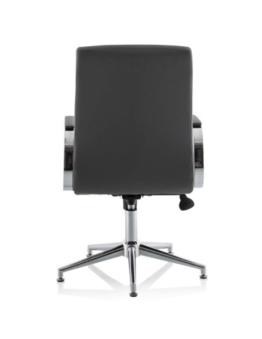 Ezra Executive Grey Leather Office Chair With Glides KCUP1694