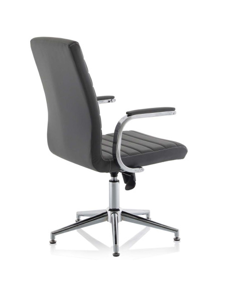 Ezra Executive Grey Leather Office Chair With Glides KCUP1694 - pic 33244 | FastDaddyshop