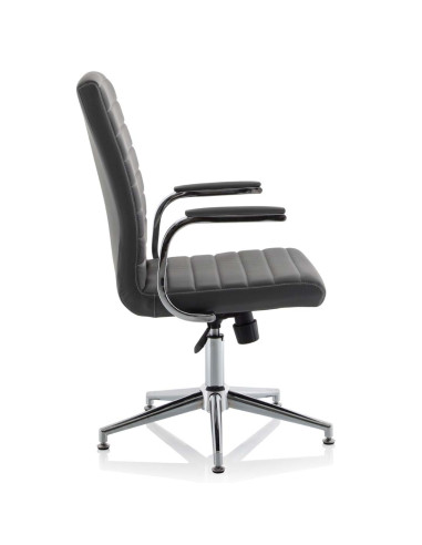 Ezra Executive Grey Leather Office Chair With Glides KCUP1694