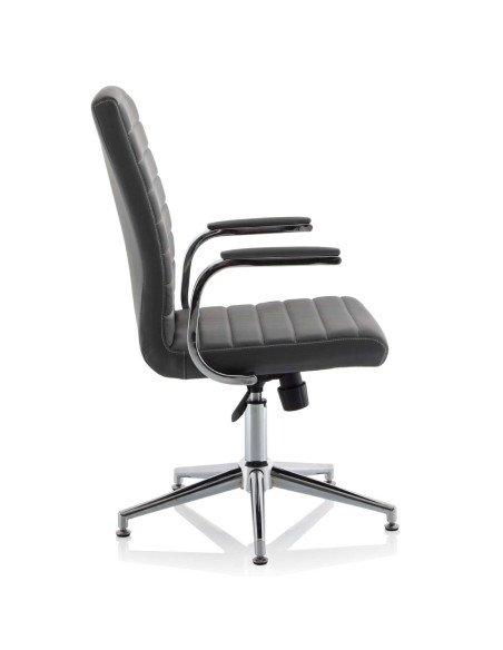 Ezra Executive Grey Leather Office Chair With Glides KCUP1694 - pic 33245 | FastDaddyshop