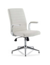 Ezra Executive White Leather Office Chair With Glides KCUP1695