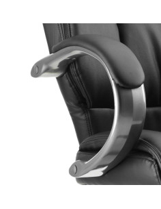 Galloway Cantilever Office Chair Black Leather With Arms KC0119 2