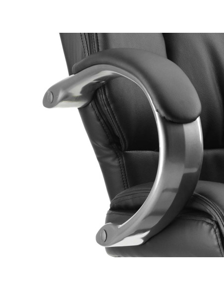 Galloway Cantilever Office Chair Black Leather With Arms KC0119 - pic 33271 | FastDaddyshop