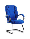 Galloway Cantilever Office Chair Blue Fabric With Arms KC0123