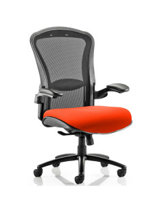 Houston Task Operator Office Chair Bespoke Seat In Tabasco Orange KCUP0996
