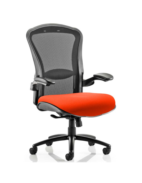 Houston Task Operator Office Chair Bespoke Seat In Tabasco Orange KCUP0996 - pic 33330 | FastDaddyshop