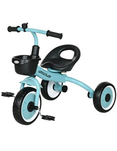 AIYAPLAY Kids Trike, Tricycle, with Adjustable Seat, Basket, Bell, for Ages 2-5 Years - Blue 370-267V00BU