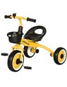 AIYAPLAY Kids Trike, Tricycle, with Adjustable Seat, Basket, Bell, for Ages 2-5 Years - Yellow 370-267V00YL