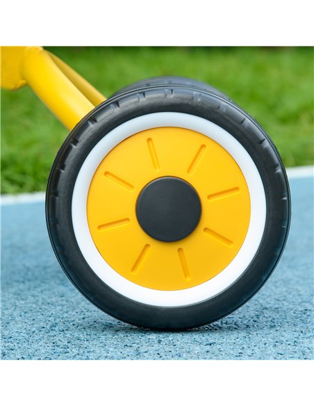 AIYAPLAY Kids Trike, Tricycle, with Adjustable Seat, Basket, Bell, for Ages 2-5 Years - Yellow 370-267V00YL - pic 33410 | FastDaddyshop
