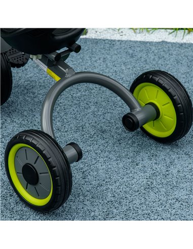 AIYAPLAY Kids Trike, Tricycle, with Adjustable Seat, Basket, Bell, for Ages 2-5 Years - Black 370-267V00BK