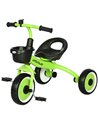 AIYAPLAY Kids Trike, Tricycle, with Adjustable Seat, Basket, Bell, for Ages 2-5 Years - Green 370-267V00GN