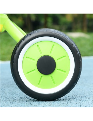 AIYAPLAY Kids Trike, Tricycle, with Adjustable Seat, Basket, Bell, for Ages 2-5 Years - Green 370-267V00GN