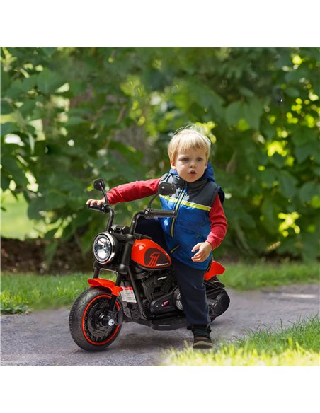 HOMCOM 6v Electric Motorbike with Training Wheels, One-Button Start - Red 370-283V70RD - pic 33430 | FastDaddyshop