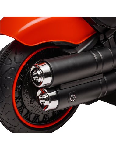 HOMCOM 6v Electric Motorbike with Training Wheels, One-Button Start - Red 370-283V70RD