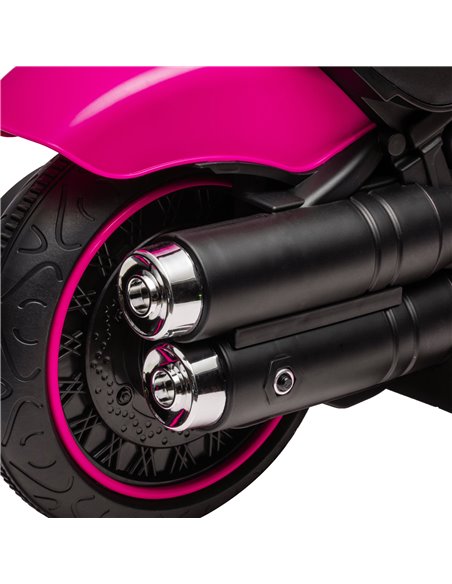 HOMCOM 6v Electric Motorbike with Training Wheels, One-Button Start - Pink 370-283V70PK - pic 33446 | FastDaddyshop