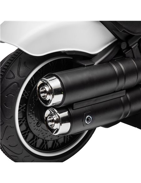 HOMCOM 6v Electric Motorbike with Training Wheels, One-Button Start - White 370-283V70WT - pic 33455 | FastDaddyshop