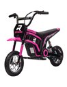 HOMCOM 24V Electric Motorbike, Dirt Bike, 16 Km/h Max. Speed, Pink 370-304V70PK