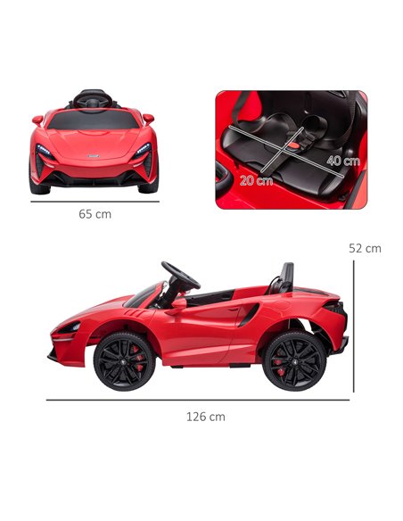 HOMCOM Mclaren Licensed Kids Electric Ride on Car with Butterfly Doors, 12V Powered Electric Car with Remote Control, Horn - pic 33494 | FastDaddyshop