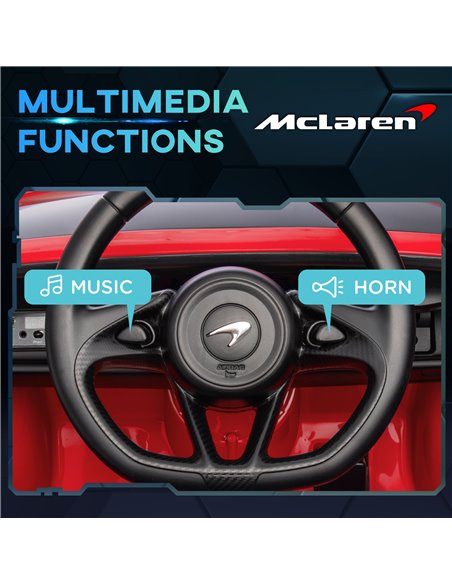 HOMCOM Mclaren Licensed Kids Electric Ride on Car with Butterfly Doors, 12V Powered Electric Car with Remote Control, Horn, Head - pic 33497 | FastDaddyshop