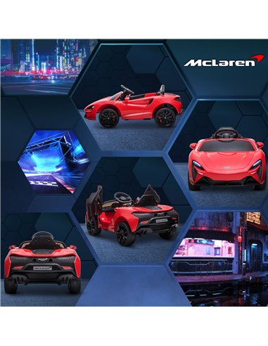 HOMCOM Mclaren Licensed Kids Electric Ride on Car with Butterfly Doors, 12V Powered Electric Car with Remote Control, Horn, Head