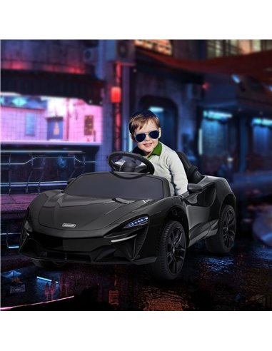 HOMCOM Mclaren Licensed Kids Electric Car with Remote Control, Black 370-265V70BK