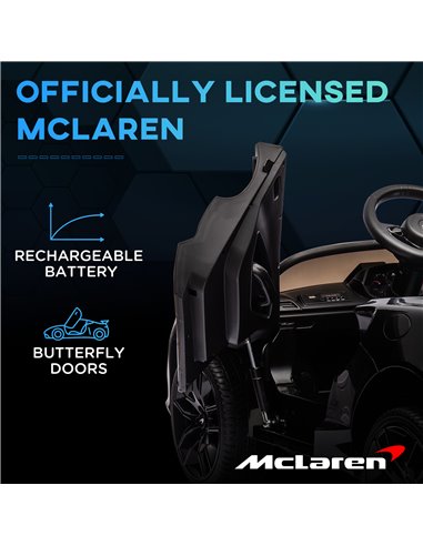 HOMCOM Mclaren Licensed Kids Electric Ride on Car with Butterfly Doors, 12V Powered Electric Car with Remote Control, Horn, Head
