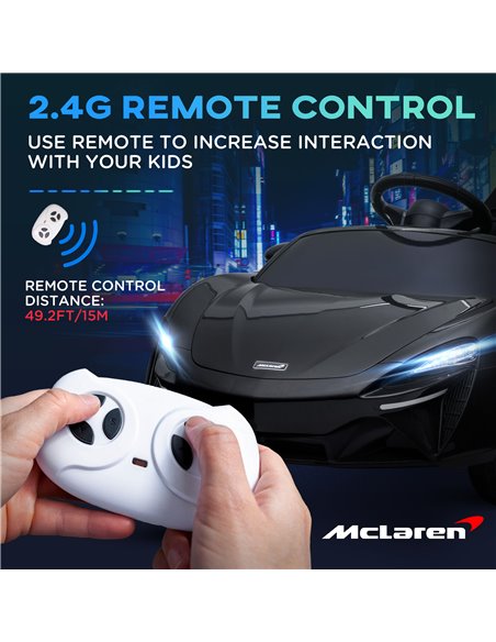 HOMCOM Mclaren Licensed Kids Electric Ride on Car with Butterfly Doors, 12V Powered Electric Car with Remote Control, Horn, Head - pic 33505 | FastDaddyshop