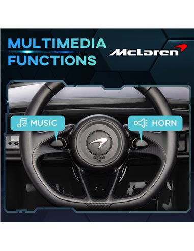 HOMCOM Mclaren Licensed Kids Electric Ride on Car with Butterfly Doors, 12V Powered Electric Car with Remote Control, Horn, Head