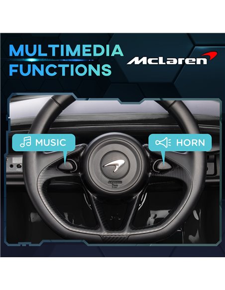 HOMCOM Mclaren Licensed Kids Electric Ride on Car with Butterfly Doors, 12V Powered Electric Car with Remote Control, Horn, Head - pic 33506 | FastDaddyshop