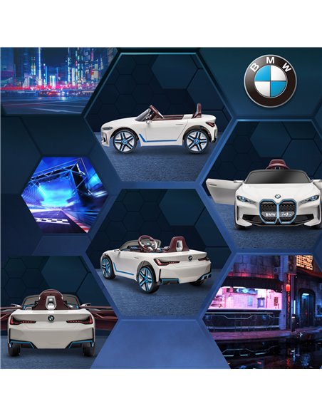 HOMCOM BMW i4 Licensed 12V Kids Electric Ride on Car w/ Remote Control, Powered Electric Car w/ Portable Battery, Music, for Kid - pic 33517 | FastDaddyshop