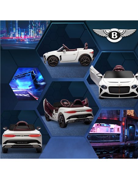 HOMCOM Bentley Bacalar Licensed 12V Kids Electric Ride on Car w/ Remote Control, Powered Electric Car w/ Portable Battery, for K - pic 33535 | FastDaddyshop