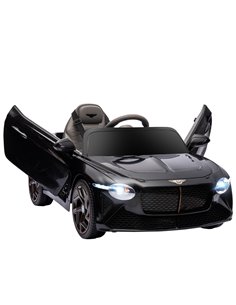 HOMCOM Bentley Bacalar Licensed 12V Kids Electric Car with Remote Control, Black 370-293V70BK