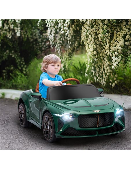 HOMCOM Bentley Bacalar Licensed 12V Kids Electric Car with Remote Control, Green 370-293V70GN - pic 33547 | FastDaddyshop