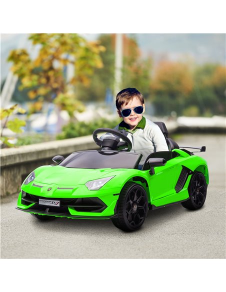 HOMCOM Lamborghini Licensed 12V Kids Electric Car with Remote, Green 370-306V70GN - pic 33628 | FastDaddyshop