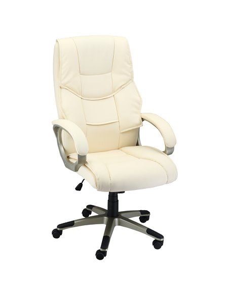 HOMCOM Home Office Desk Chair High Back Cream White 921-617V70CW - pic 33636 | FastDaddyshop