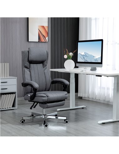 HOMCOM High Back Executive Office Computer Desk Chair, Dark Grey 921-627V70CG