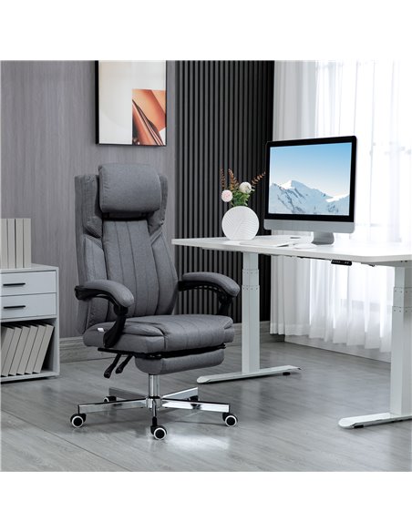 HOMCOM High Back Executive Office Computer Desk Chair, Dark Grey 921-627V70CG - pic 33646 | FastDaddyshop