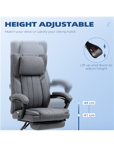 HOMCOM High Back Executive Office Computer Desk Chair, Dark Grey 921-627V70CG
