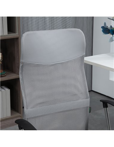 Vinsetto Ergonomic Office Chair Mesh Chair with Adjustable Height Tilt Function Light Grey 921-394V70LG