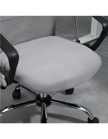 Vinsetto Ergonomic Office Chair Mesh Chair with Adjustable Height Tilt Function Light Grey 921-394V70LG - pic 33689 | FastDaddyshop