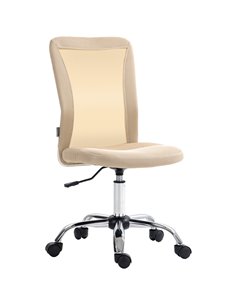 Vinsetto Computer Office Desk Chair with Adjustable Height, Beige 921-226V70BG