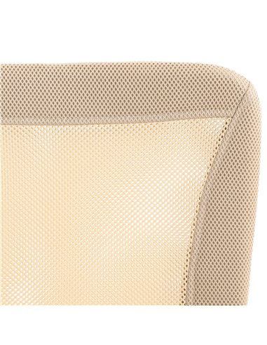Vinsetto Computer Desk Chair, Mesh Office Chair with Adjustable Height and Swivel Wheels, Armless Study Chair, Beige 921-226V70B