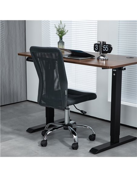 Vinsetto Computer Desk Chair, Mesh Office Chair with Adjustable Height and Swivel Wheels, Armless Study Chair, Dark Grey 921-226 - pic 33713 | FastDaddyshop