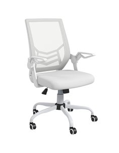 Vinsetto Mesh Computer Desk Office Chair with Lumbar Back Support, White 921-547V70WT