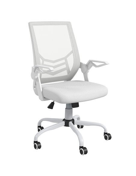 Vinsetto Mesh Computer Desk Office Chair with Lumbar Back Support, White 921-547V70WT - pic 33771 | FastDaddyshop