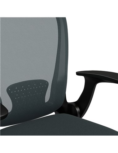 Vinsetto Ergonomic Office Chair, Mesh Desk Chair with Flip-up Armrest, Lumbar Back Support, Swivel Wheels, Grey 921-694V70CG