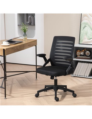 Vinsetto Mesh Task Computer Office Chair with Lumbar Support, Black 921-512V71BK