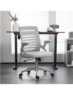 Vinsetto Mesh Task Computer Office Chair with Lumbar Support, Grey 921-512V71GY 2