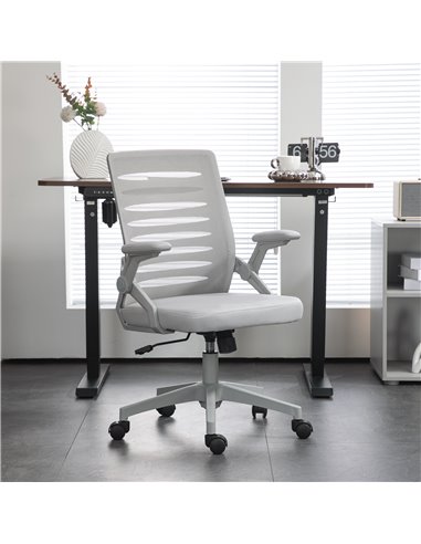 Vinsetto Mesh Task Computer Office Chair with Lumbar Support, Grey 921-512V71GY